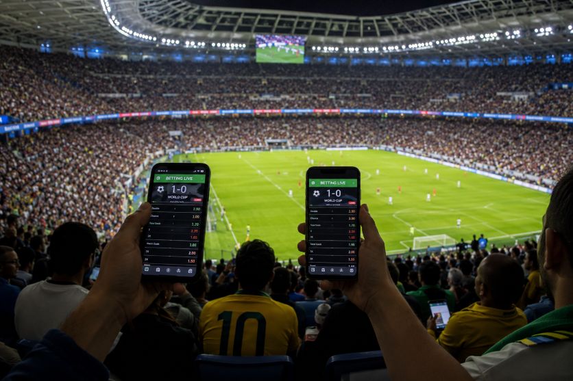 football stadium packed with fans during a FIFA World Cup